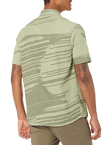 OAKLEY SHIRT MENS TEMPO WOVEN BREATHABLE BUTTON UP LONG SLEEVE GREEN SIZE L - Brand New