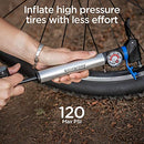 SCHWINN AIR SPORT PLUS BIKE FRAME HAND PUMP, ROTATING PUMP HEAD, PRESSURE GAUGE - Like New