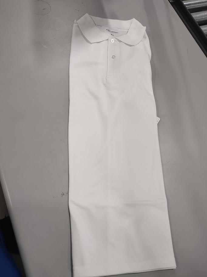 POLO AVENUE POLO SHIRT - SIZE: MEN XL - WHITE - Brand New