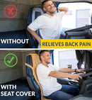 ZONETECH BEADED SEAT COVER COOLING MASSAGE CUSHION CAR SEAT NATURAL - NATURAL - Brand New