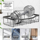 CLARA CLARK SHOWER CADDY ADHESIVE ORGANIZER, RUSTPROOF STAINLESS STEEL - GREY - Like New