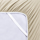 BIBB HOME 2000 COUNT 6-PIECE BAMBOO SHEET SET WITH SNUG GRIP, QUEEN - WARM TAUPE - Like New