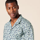 AMAZON ESSENTIALS MENS VACATION BUTTON-DOWN RESORT SHORT SLEEVE BLUE FLORALXL - Brand New