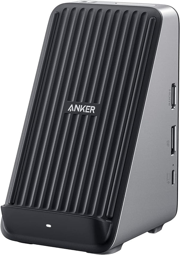 Anker 651 USB-C Dock 8-in-1 Docking Station 10W Max Wireless A8391 - Gray - Like New