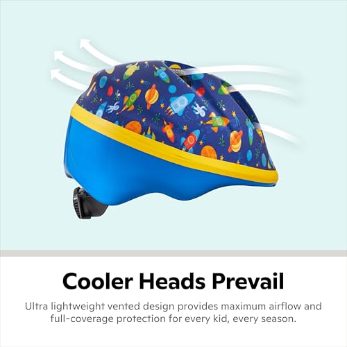Schwinn Toddler Baby Bike Helmet Boys Girls Dial Adjust & Extend Blue Space - Like New
