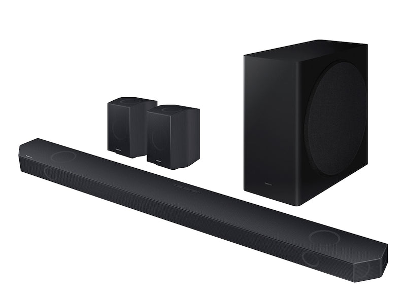 SAMSUNG Q-SERIES 9.1.4 CH. WIRELESS DOLBY ATMOS SOUNDBAR REAR SPEAKERS - BLACK Like New