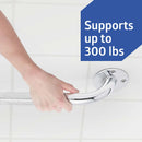 MEDLINE GUARDIAN KNURLED CHROME 16 IN GRAB BAR, 300 LB WEIGHT CAPACITY - CHROME - Brand New