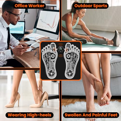 OKJY EMS FOOT STIMULATOR FOR MUSCLE PERFORMANCE AND PAIN RELIEF C4 - BLACK - Brand New