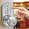 MILOCKS DKK-02SN INDOOR ELECTRONIC TOUCHPAD KEYLESS ENTRY DOOR LOCK - NICKEL - Like New
