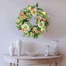National Tree Company 22" Artificial Spring Wreath with Bloom - Pink/Multi - Like New