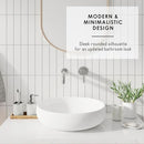 CLARA CLARK BATHROOM SET - 20PC ACCESSORY CURTAIN SET CCBTHSTWHT - White - Brand New