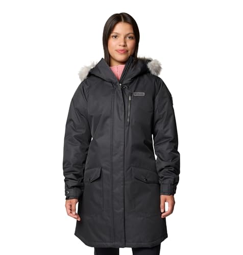 179975 Columbia Women's Suttle Mountain Long Insulated Jacket, Black, XS - Brand New