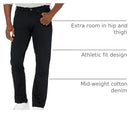 AMAZON ESSENTIALS MEN'S ATHLETIC-FIT STRETCH JEANS 32WX30L - BLACK - Brand New