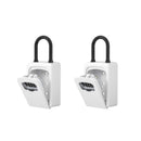 FAYLEEKO PORTABLE KEY LOCK BOX, UPGRADE CLEARLY VISIBLE NUMBERS - WHITE - Like New