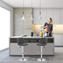 BestMassage PU Leather Bar Stools Modern Swivel Dinning Kitchen Chair Set of 2 - Like New