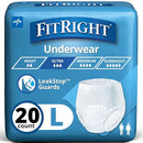FitRight Ultra Protective Incontinence Underwear Heavy Absorbency Large 20 Count - Brand New