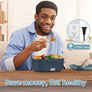 WISAKEY ELECTRIC LUNCH BOX FOOD HEATER 60-80W TRUCK DRIVER/BRIDGE GIFTS - BLUE - Like New