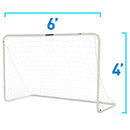 FRANKLIN SPORTS COMPETITION SOCCER GOAL - 5660-6X4 - 6'X4', STEEL - WHITE - Like New