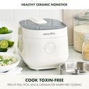GREENPAN CARB REDUCING ELECTRIC RICE COOKER 4 CUPS UNCOOKED/8 COOKED RICE WHITE - Like New