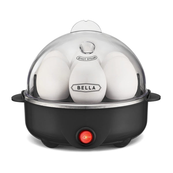 BELLA RAPID ELECTRIC EGG COOKER AND POACHER WITH AUTO SHUT OFF - BLACK - Like New
