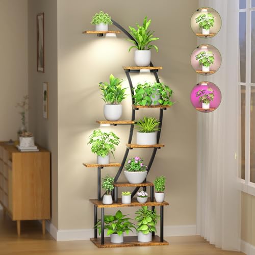 FIRSTNESS PLANT STAND 9 TIER 63" SHELF FOR MULTIPLE PLANTS Y-FIR-C-2020 - BLACK - Like New