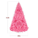 Best Choice Products Artificial Christmas Tree, 4.5ft Premium Unlit - Pink - Brand New