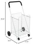 HONEY-CAN-DO WHITE FOUR WHEEL UTILITY CART, 36.875X21.25X16.75 CRT-01513 - WHITE - Brand New
