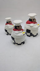 Happy Chef Collection by ACK (3PC CANISTER SET) - Chef Design - Brand New