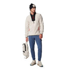 COLUMBIA MEN'S SEQUOIA GROVE HALF ZIP FLEECE DARK STONE/BLACK/SPICY PULLS - S - Brand New