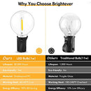 BRIGHTEVER 100FT LED OUTDOOR STRING LIGHTS PATIO LIGHT WITH 52 SHATTERPROOF G40 - Like New