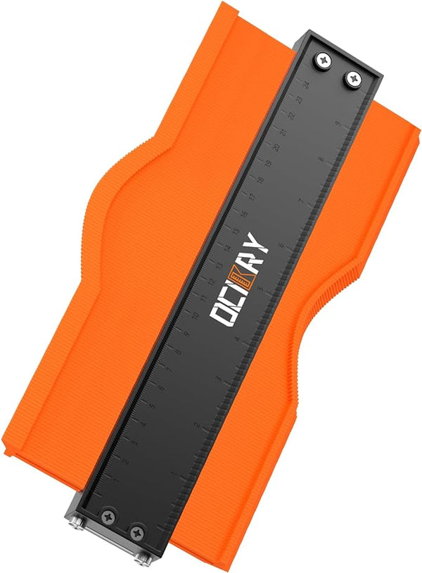 Ocikry Contour Gauge 10" Adjustable Lock Super Gauge Shape Woodworking - Orange Like New