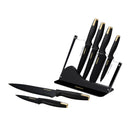 CUISINART ADVANTAGE NONSTICK CERAMIC-COATED KNIFE SET - BLACK GOLD - Brand New