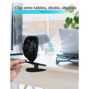 BLACK AND DECKER 4 IN. 3-FAN SPEEDS PORTABLE CLIP DESK FAN 2-COUNT - BLACK - Like New