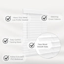 LOTUS & WINDOWARE CORDLESS, 2 INCH FAUX WOOD BLIND, 31" X 60" - BRIGHT WHITE - Like New