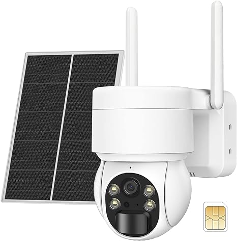 SEHMUA 4G LTE Cellular Security Camera SIM Card Pan Tilt 360° - Scratch & Dent