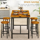 AWQM Bar Table and Chairs Set Industrial Counter Height Pub Table 5 Pieces - Like New