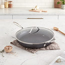 Granitestone 14 Inch Large Non stick Frying Pan for Cooking - Black - Brand New