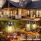 VERRON SOLAR LIGHTS HANGING LANTERNS METAL TREE LIGHTS WITH HOOK 2 PACK BLACK - Brand New