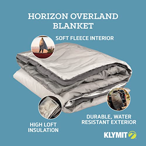 KLYMIT HORIZON OVERLAND PACKABLE CAMPING BLANKET COMFORTER 13HOGY01C - GRAY - Brand New
