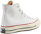 CONVERSE MEN'S TAYLOR CHUCK 70 HI, SIZE MEN'S 5 WOMEN'S 7, WHITE/GARNET/EGRET - Like New