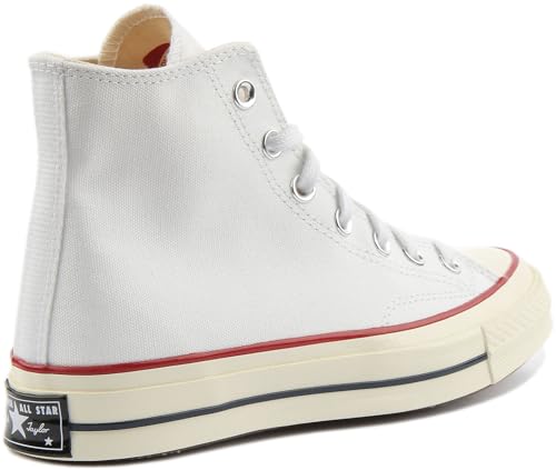 CONVERSE MEN'S TAYLOR CHUCK 70 HI, SIZE MEN'S 5 WOMEN'S 7, WHITE/GARNET/EGRET - Like New