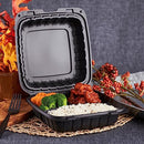 Karat Earth Clamshell Take Out Food Containers 8"x8" 200 ct - Black - Brand New