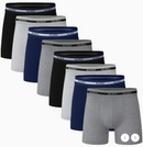 BLU ROCK MEN'S 8-PACK COTTON STRETCH BOXER BRIEFS - XL - CHARCOAL/NAVY/BLACK - Brand New