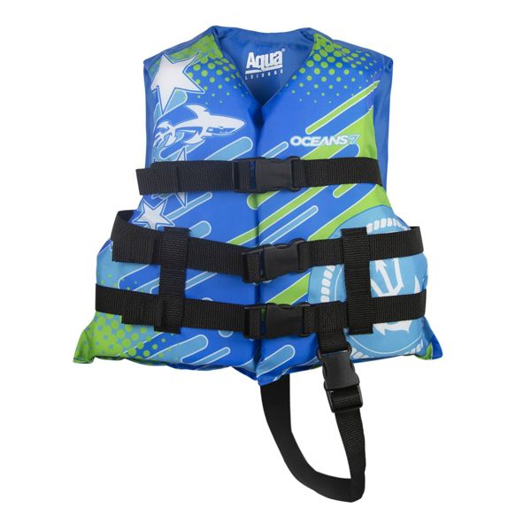 AQUA LEISURE US COAST GUARD APPROVED KIDS' LIFE JACKET VEST - BLUE - Brand New