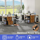 Hyomdeck 2 Drawer Lateral File Cabinet Shredder Stand w/Outlet and LED Light - Brand New