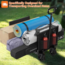 YACONA 3 IN 1 WAGONS CARTS FOLDABLE, 360LBS LIGHTWEIGHT WAGON - BLACK - Like New