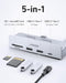 ANKER 535 USB C Hub 5-in-1 2 USB-A 10 Gbps Data Ports Card Reader A8353 - SILVER - Like New