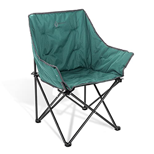ARROWHEAD OUTDOOR Portable Folding Camping Quad Chair, Supports 250lbs - Green - Like New