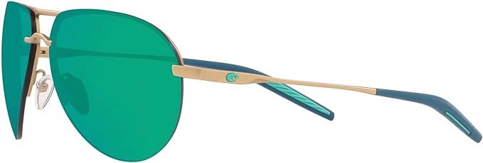 Costa Del Mar HLO-243-OGMP Helo Sunglasses 06S6006 - Green Lens Gold Frame Like New