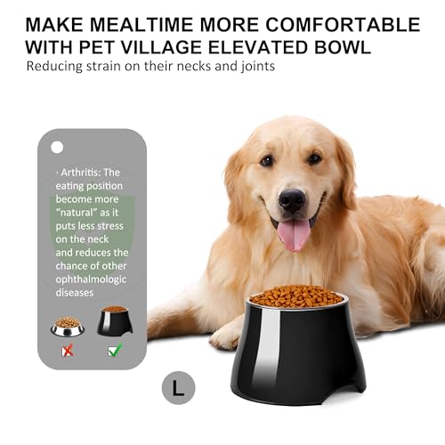 PETVILLAGE DOG BOWLS,CONE FRIENDLY NON SLIP SINGLE BOWL ML99038CD - BLACK - Like New